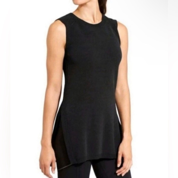 Athleta Tops - Athleta | Long & Lean Sweater Vest Tunic | Sz XXS | Black | EUC